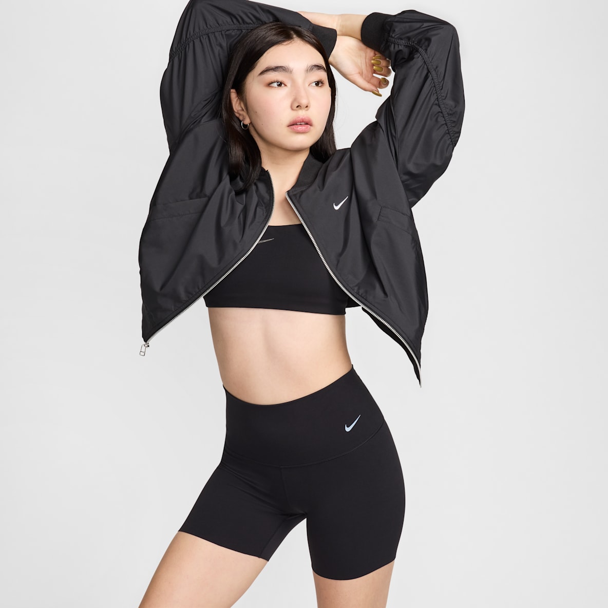 ナイキ ゼンビー ウィメンズ ハイウエスト 13cm バイカー ショートパンツ