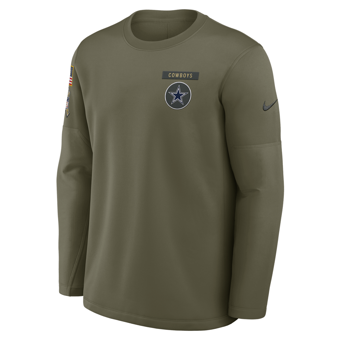 Dallas Cowboys Salute to Service Sideline Triumphant Win Coach Dallas Cowboys Salute to Service Sideline Triumphant Win Coach Men's Nike NFL Pullover Crew