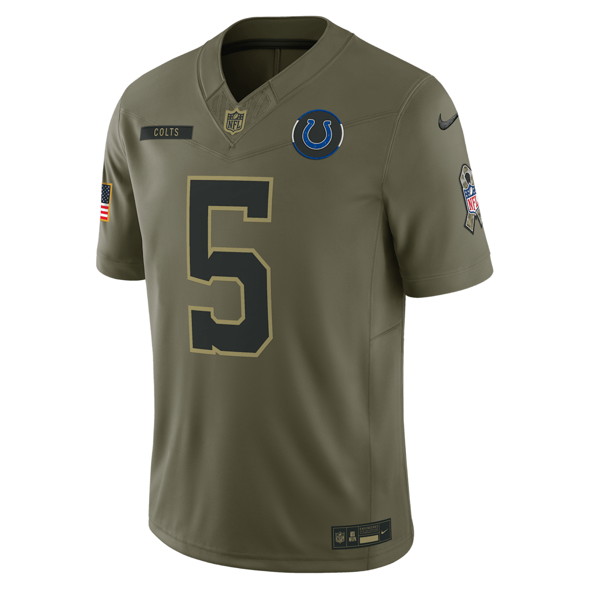 Anthony Richardson Sr. Indianapolis Colts Salute to Service Anthony Richardson Sr. Indianapolis Colts Salute to Service Men's Nike Dri-FIT NFL Limited Jersey