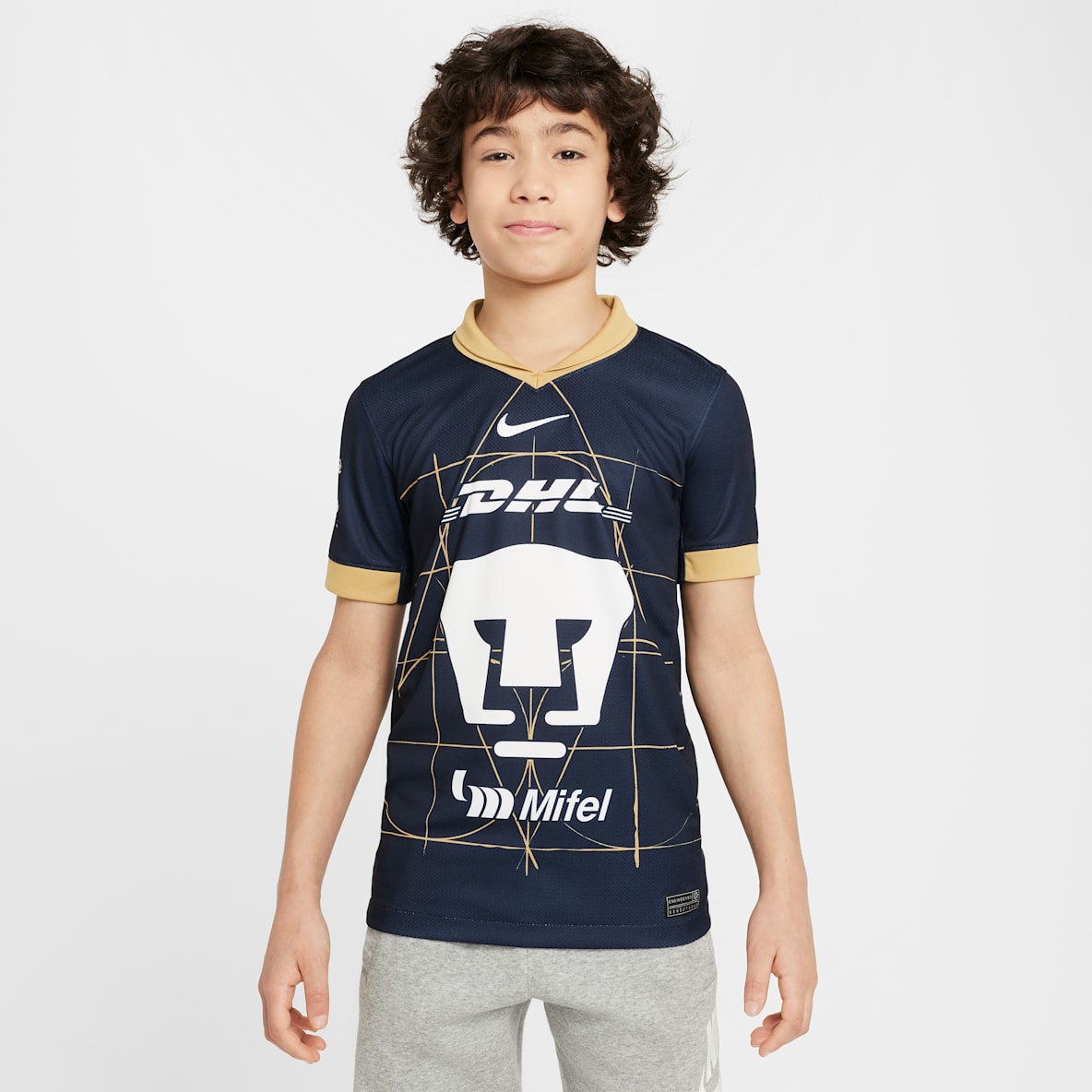 Pumas UNAM visitante 2024/25 Stadium Pumas UNAM visitante 2024/25 Stadium Jersey de fútbol Nike Dri-FIT Replica para niños talla grande