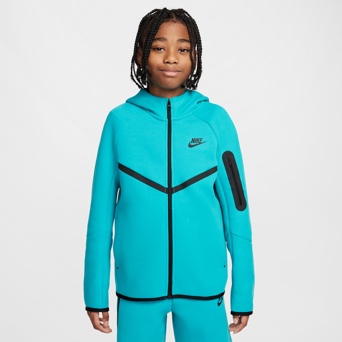 Nike Sportswear Tech Fleece Nike Sportswear Tech Fleece Hættetrøje med lynlås i fuld længde til større børn
