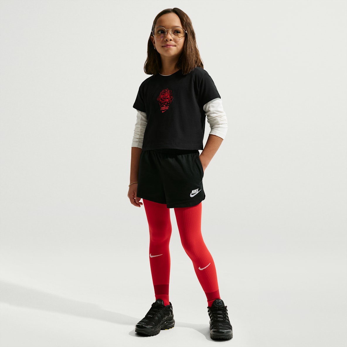 Nike Sportswear Shorts de punto para niña talla grande