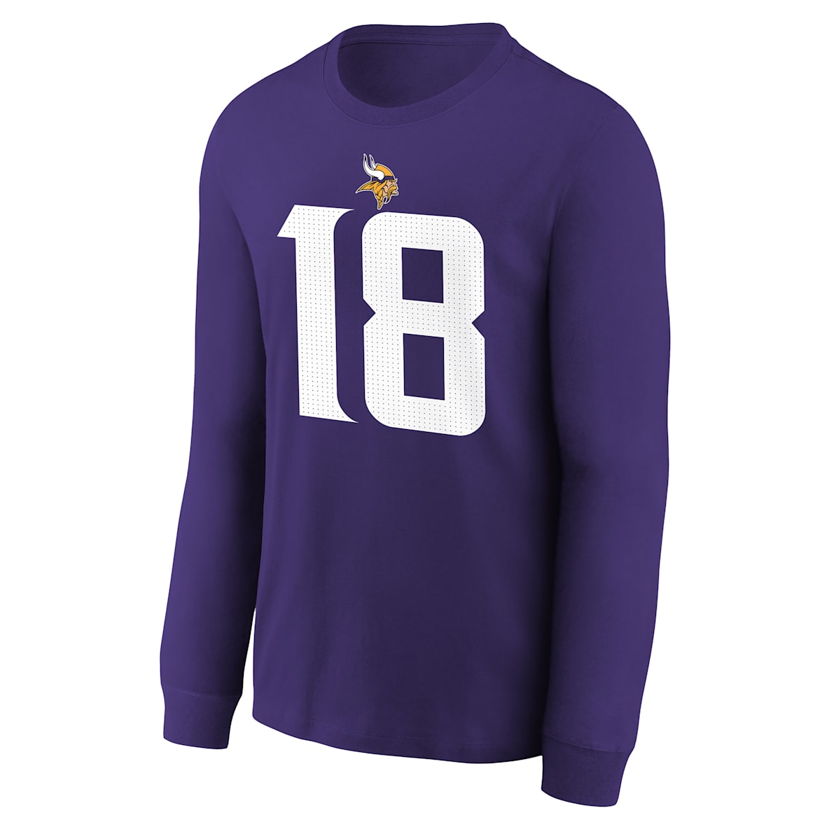 Minnesota Vikings Justin Jefferson Minnesota Vikings Justin Jefferson Big Kids' Long-Sleeve NFL T-Shirt