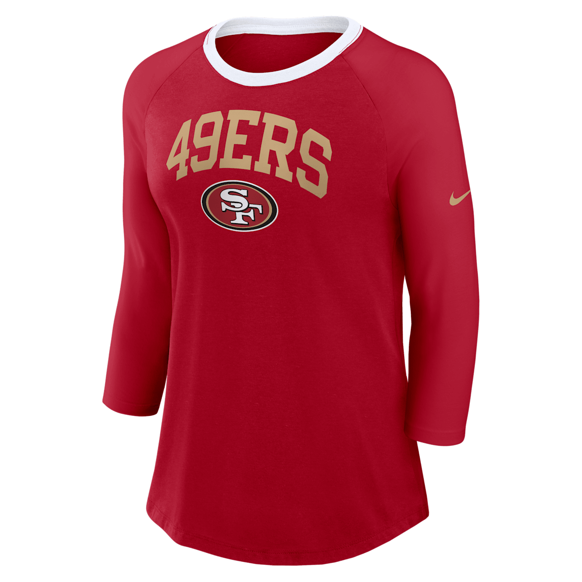 San Francisco 49ers San Francisco 49ers Playera de manga ¾ Nike de la NFL para mujer
