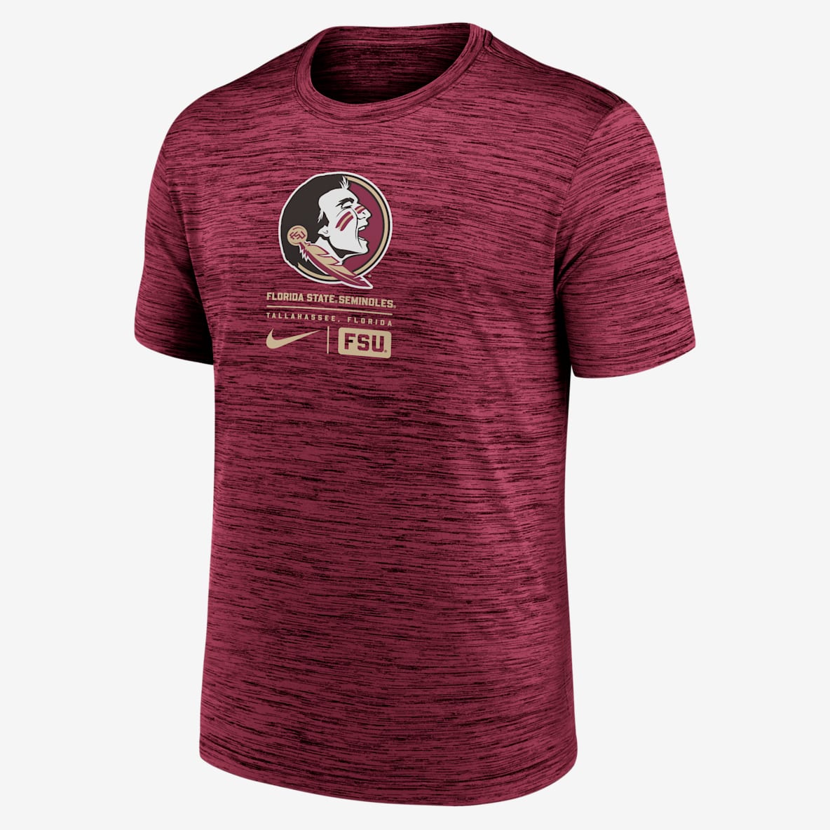 Florida State Seminoles Campus Center Block Velocity Florida State Seminoles Campus Center Block Velocity Men's Nike Dri-FIT College T-Shirt