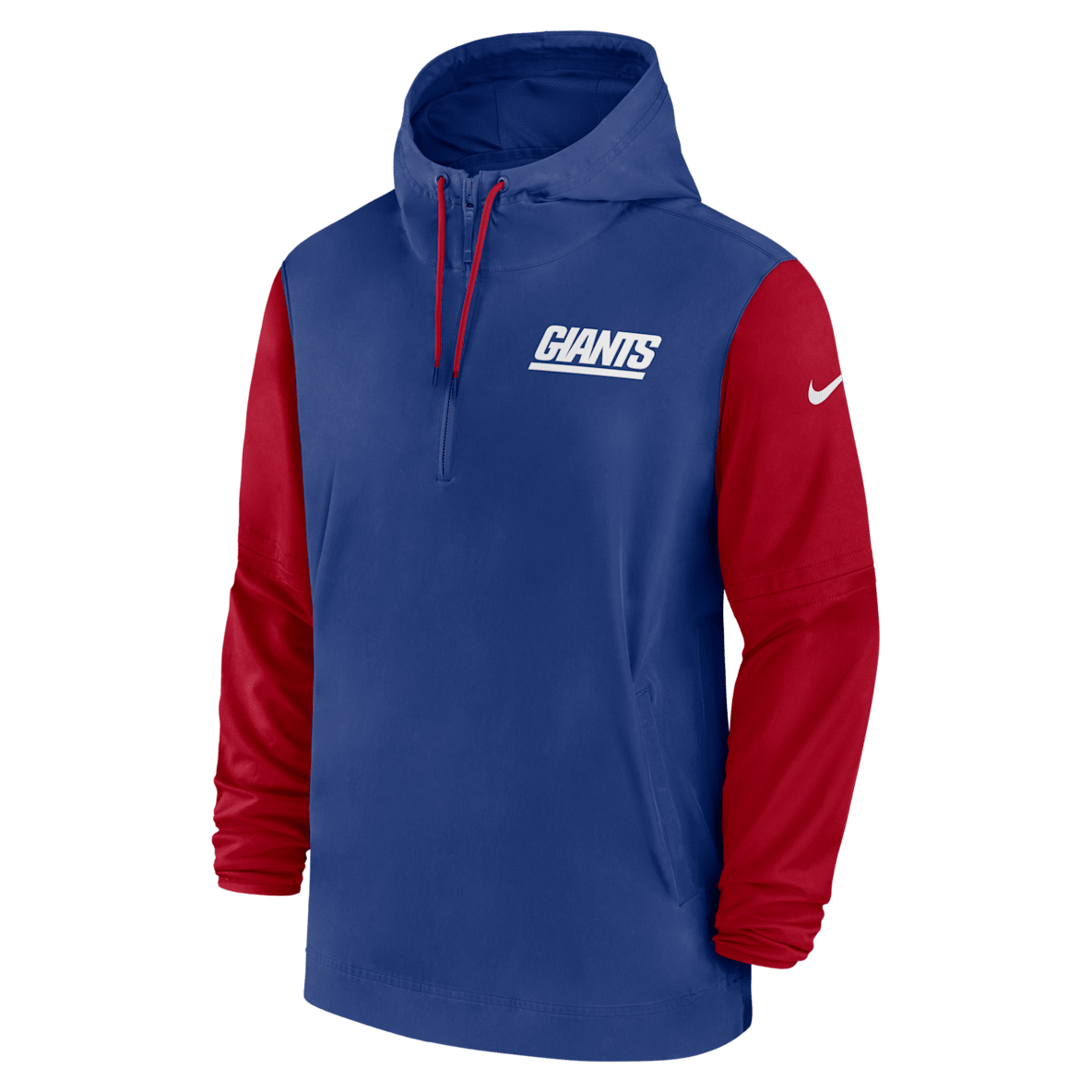 New York Giants Sideline Pre-Game Player New York Giants Sideline Pre-Game Player Men's Nike NFL 1/2-Zip Hooded Jacket