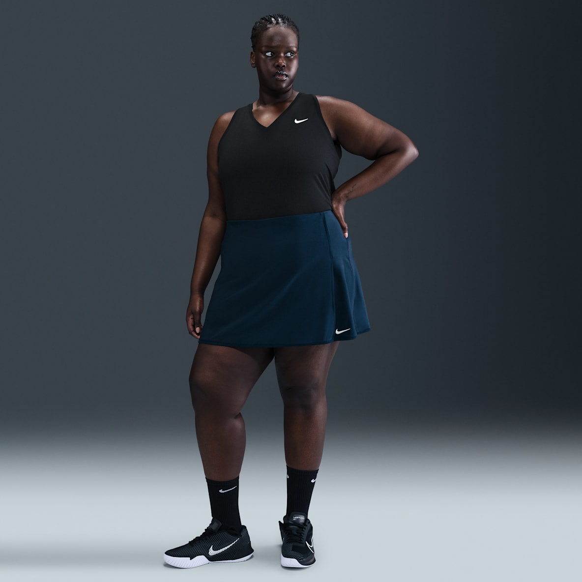 Nike Victory Women's Dri-FIT Straight Tennis Skirt (Plus Size)