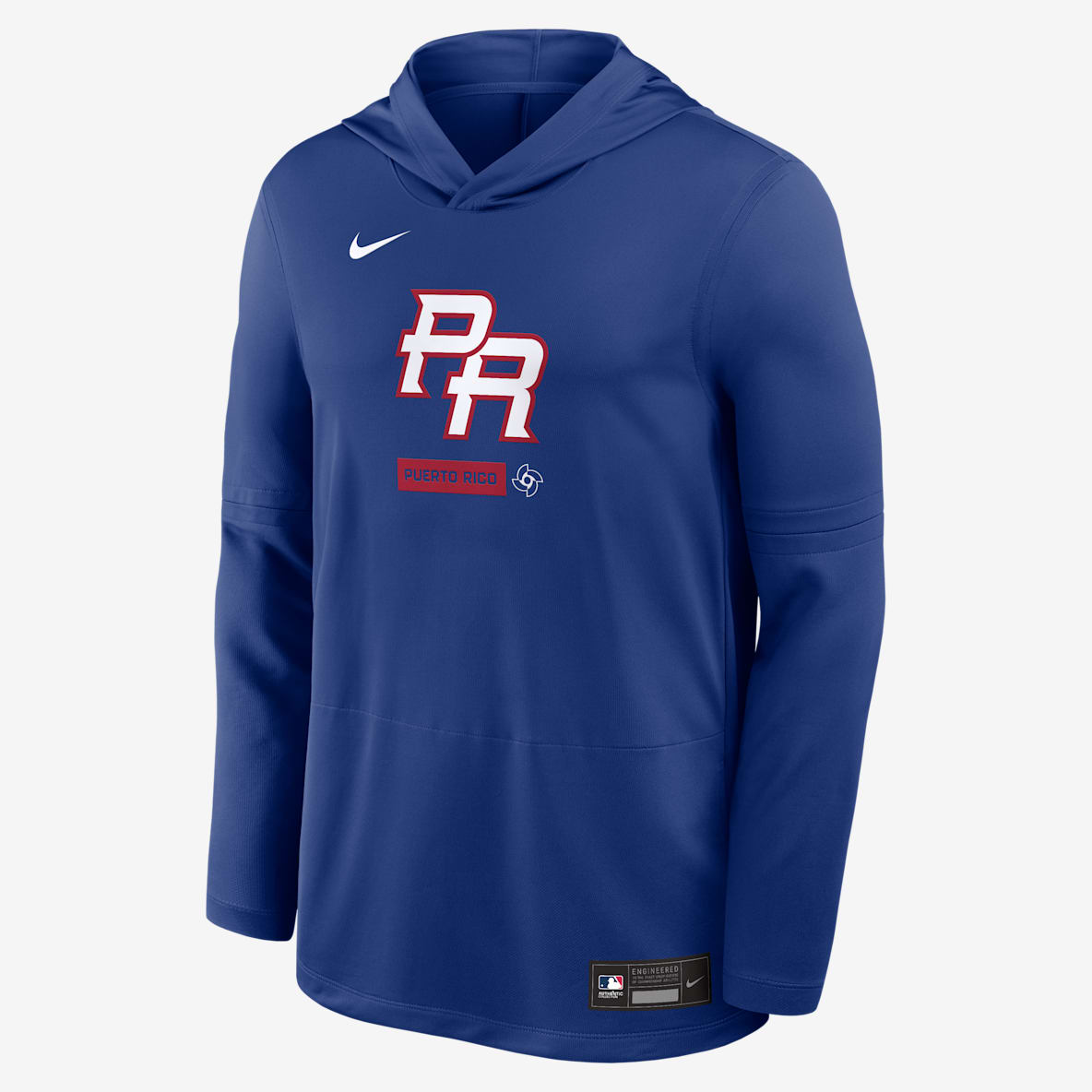 Puerto Rico National Baseball Team 2026 World Baseball Classic Men's Nike Dri-FIT Long-Sleeve Hooded Top