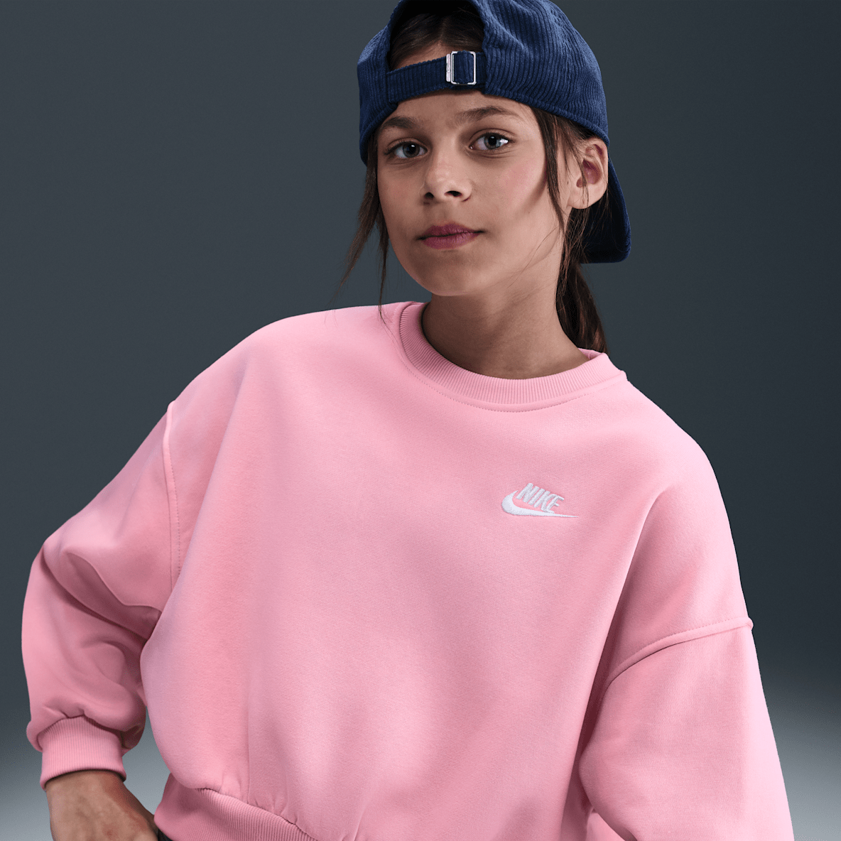 Nike Sportswear Club Fleece Nike Sportswear Club Fleece Felpa boxy a girocollo – Bambina/Ragazza