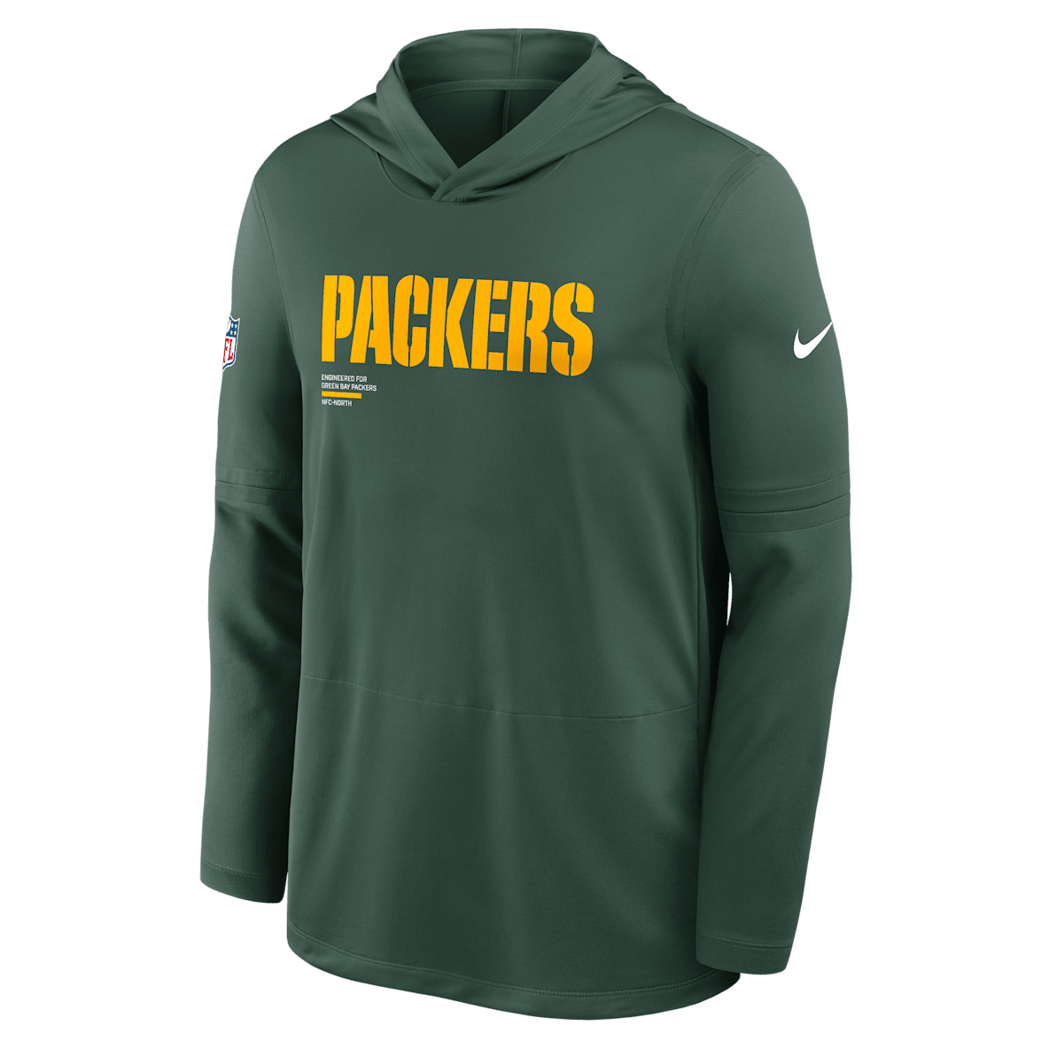 Green Bay Packers Pure Fury Sideline Green Bay Packers Pure Fury Sideline Men's Nike Dri-FIT NFL Long-Sleeve Hooded Top
