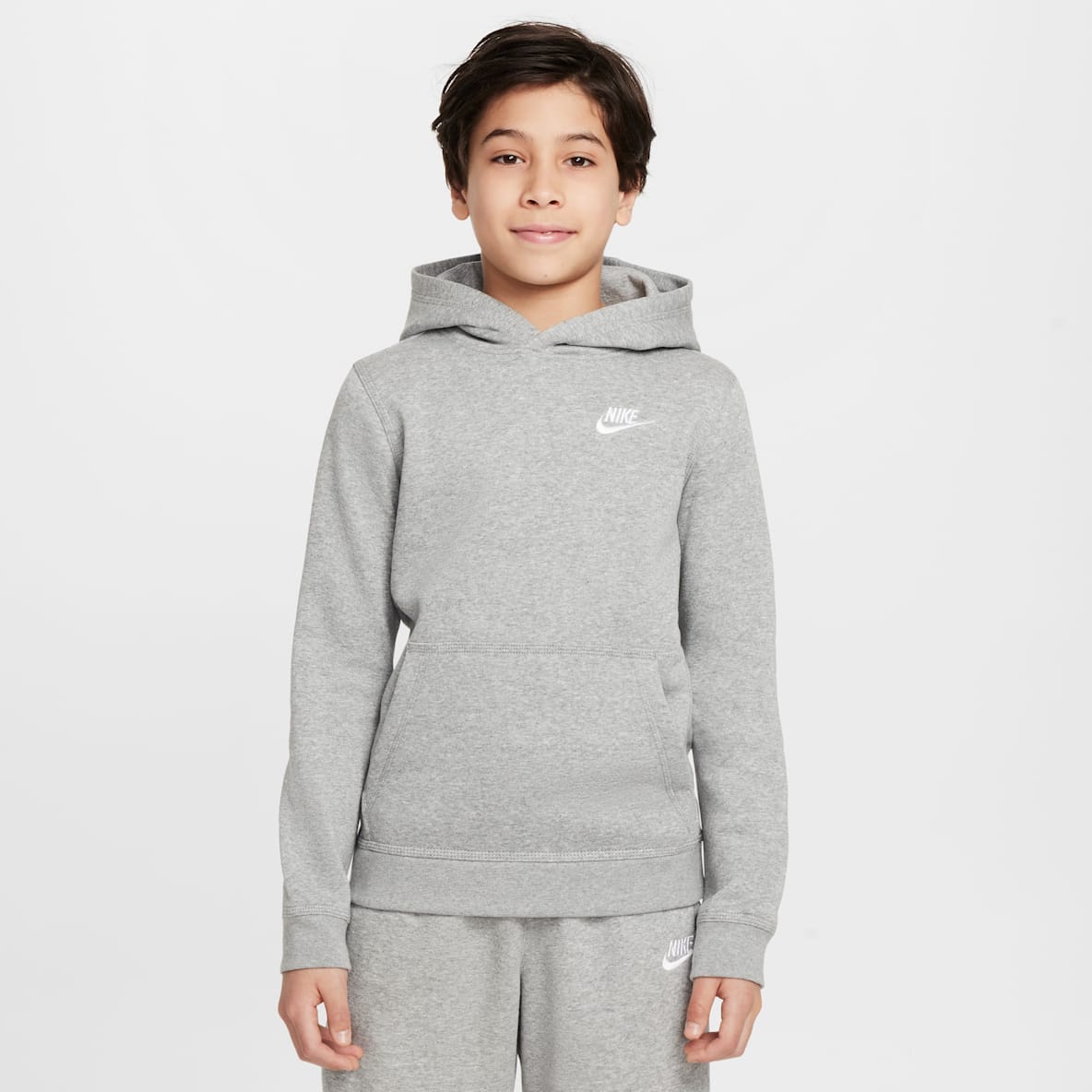 Nike Sportswear Club Nike Sportswear Club Sudadera con gorro sin cierre para niños talla grande