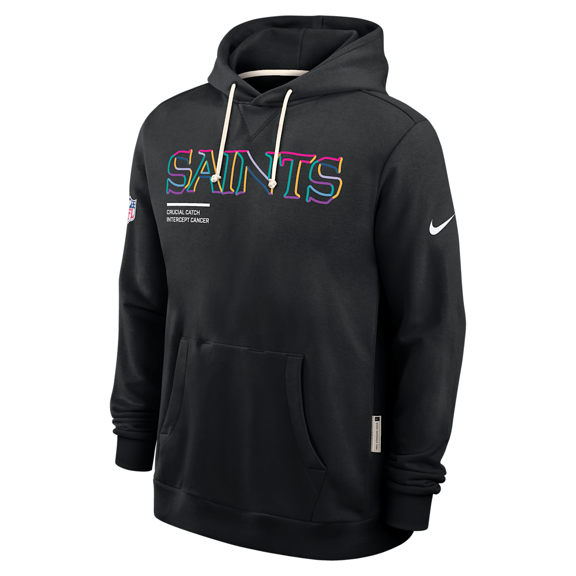 New Orleans Saints Crucial Catch Sideline New Orleans Saints Crucial Catch Sideline Men's Nike Dri-FIT NFL Pullover Hoodie