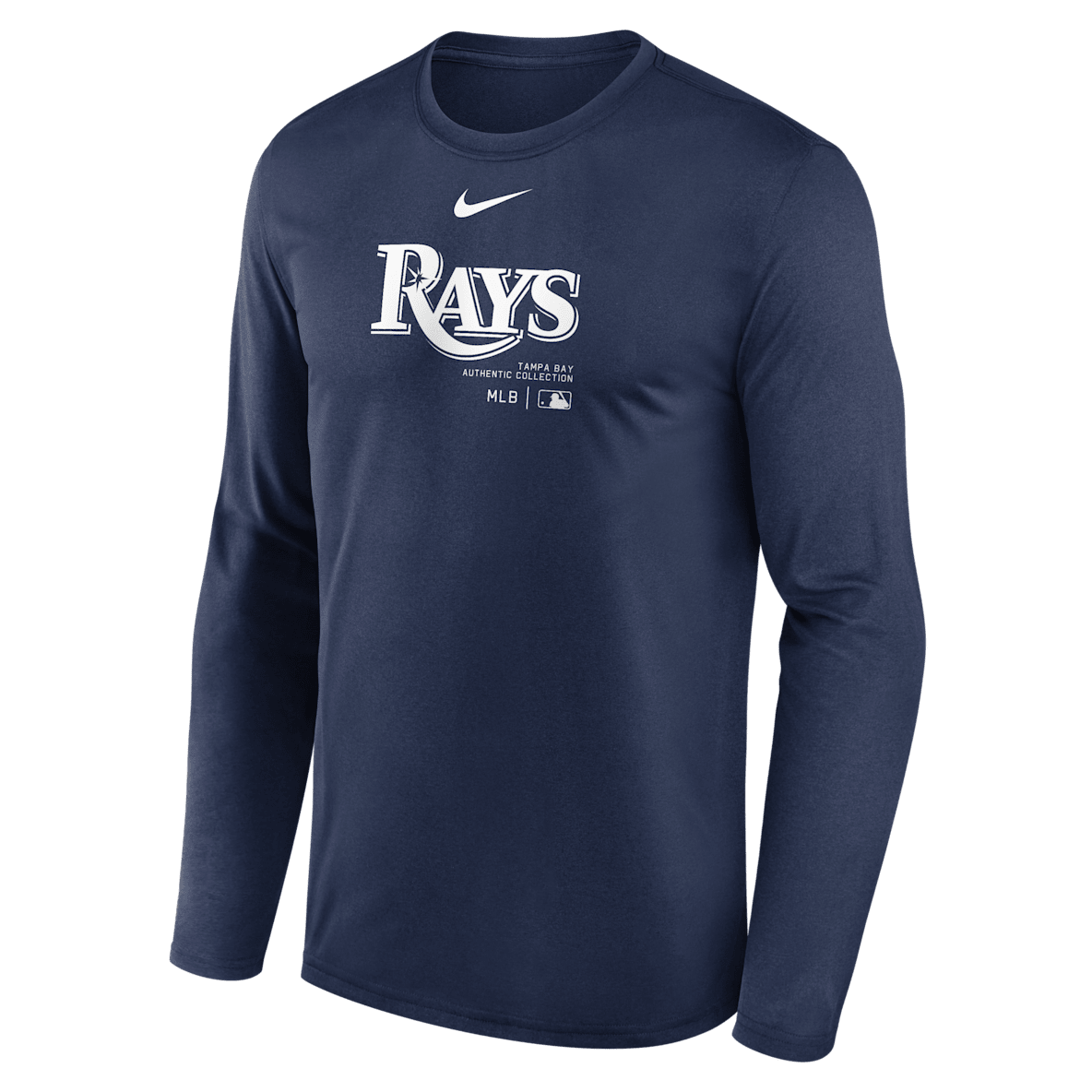 Tampa Bay Rays Authentic Collection Practice Tampa Bay Rays Authentic Collection Practice Playera de manga larga Nike Dri-FIT de la MLB para hombre