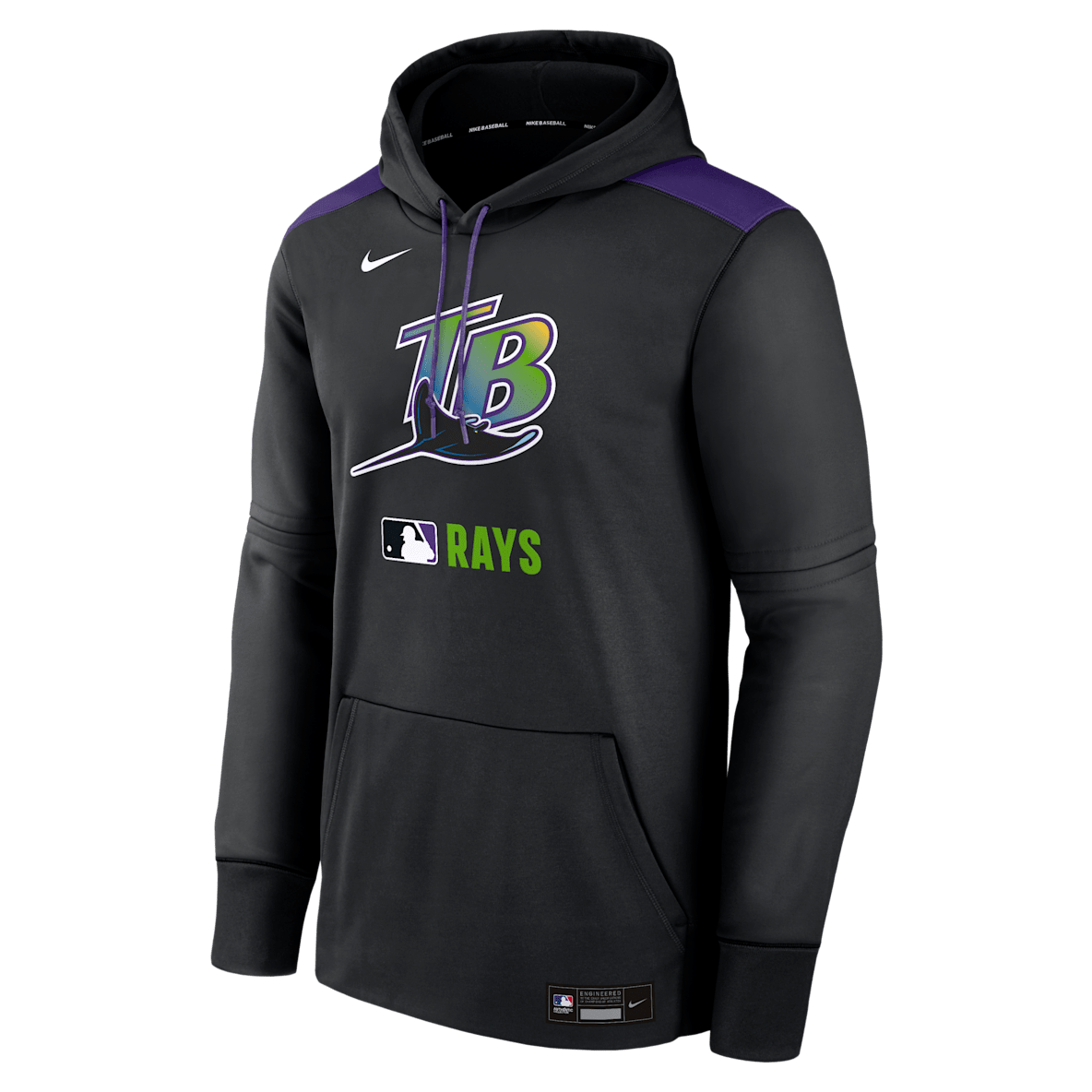 Tampa Bay Rays Authentic Collection Tampa Bay Rays Authentic Collection Sudadera con gorro sin cierre Nike Therma de la MLB para hombre