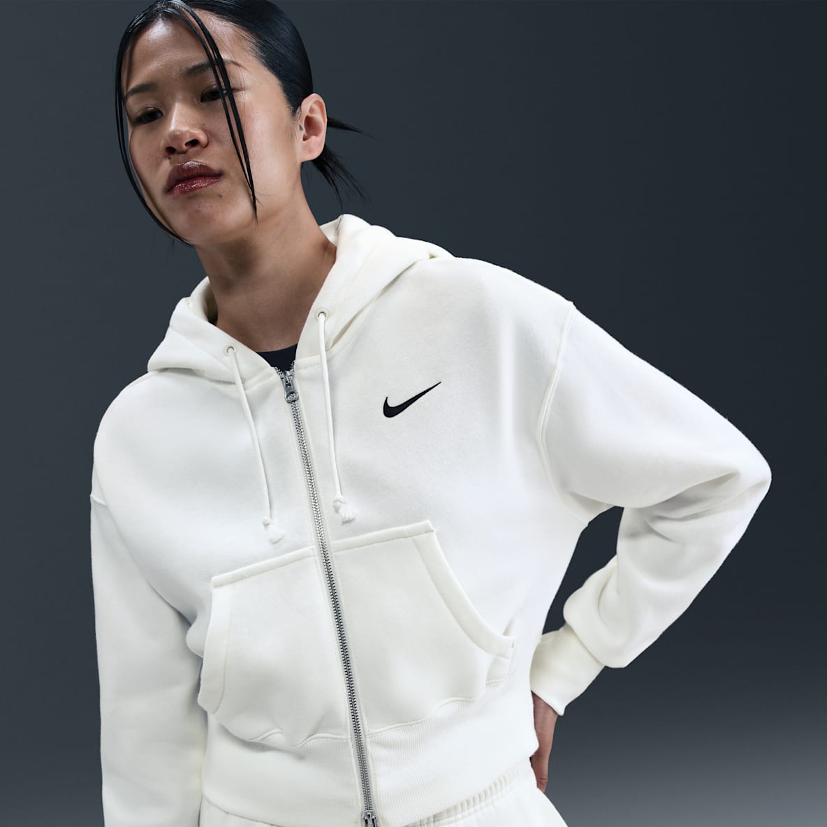 Nike Sportswear Phoenix Fleece Nike Sportswear Phoenix Fleece Women's Loose Full-Zip Cropped Hoodie