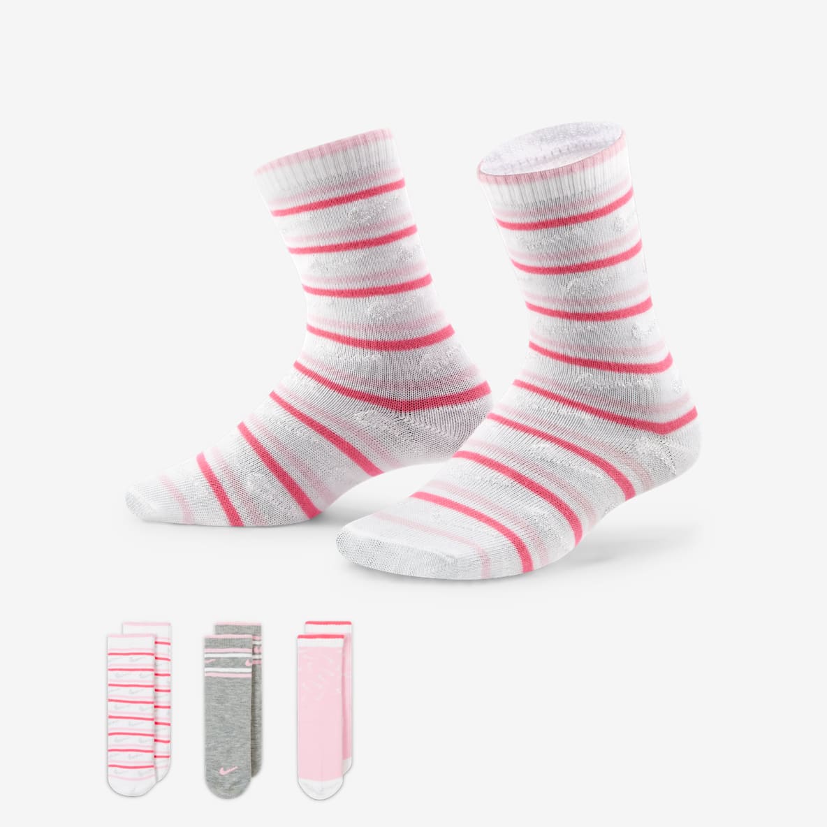 Nike Nike Little Kids' Crew Socks Box Set (3 Pairs)