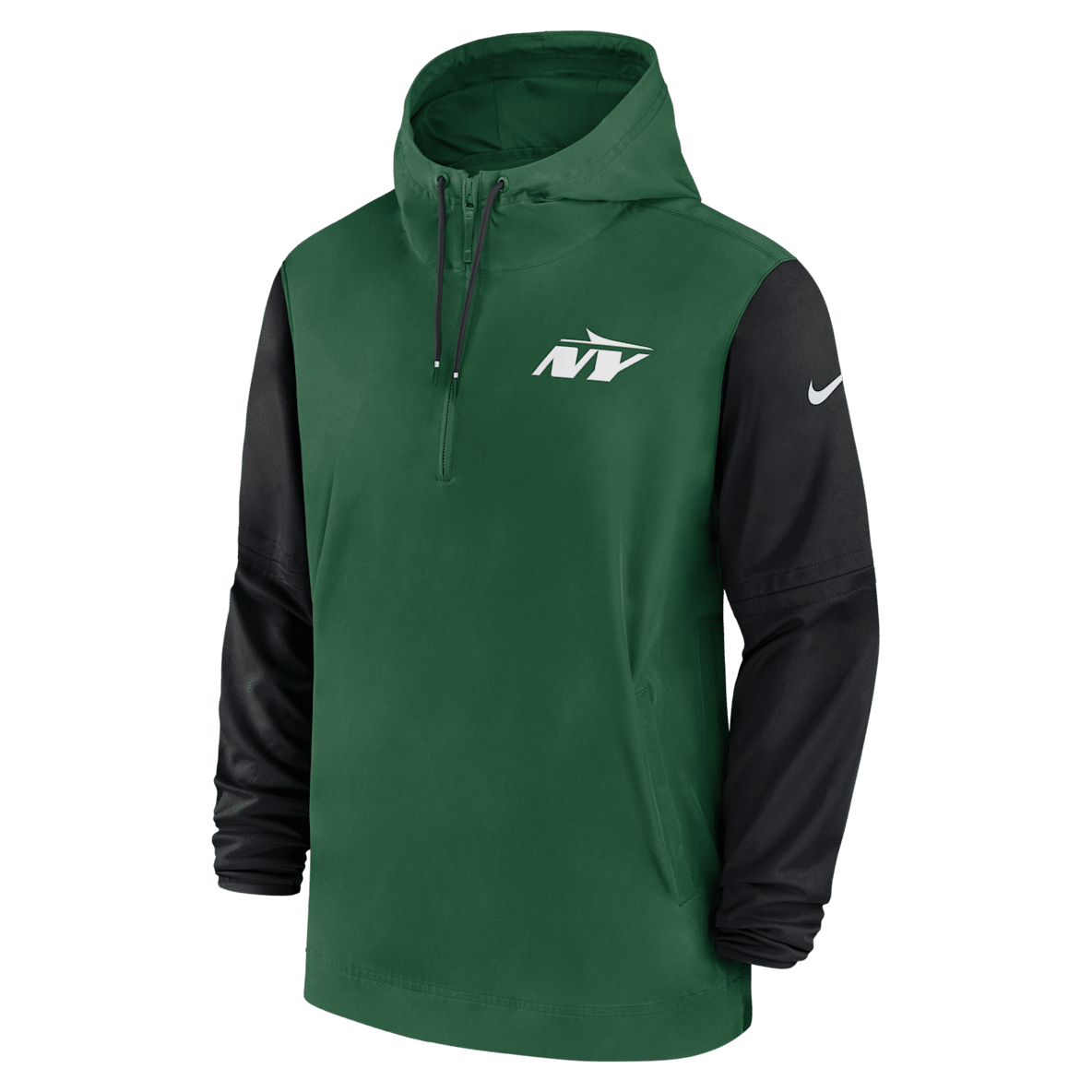 New York Jets Sideline Pre-Game Player New York Jets Sideline Pre-Game Player Men's Nike NFL 1/2-Zip Hooded Jacket