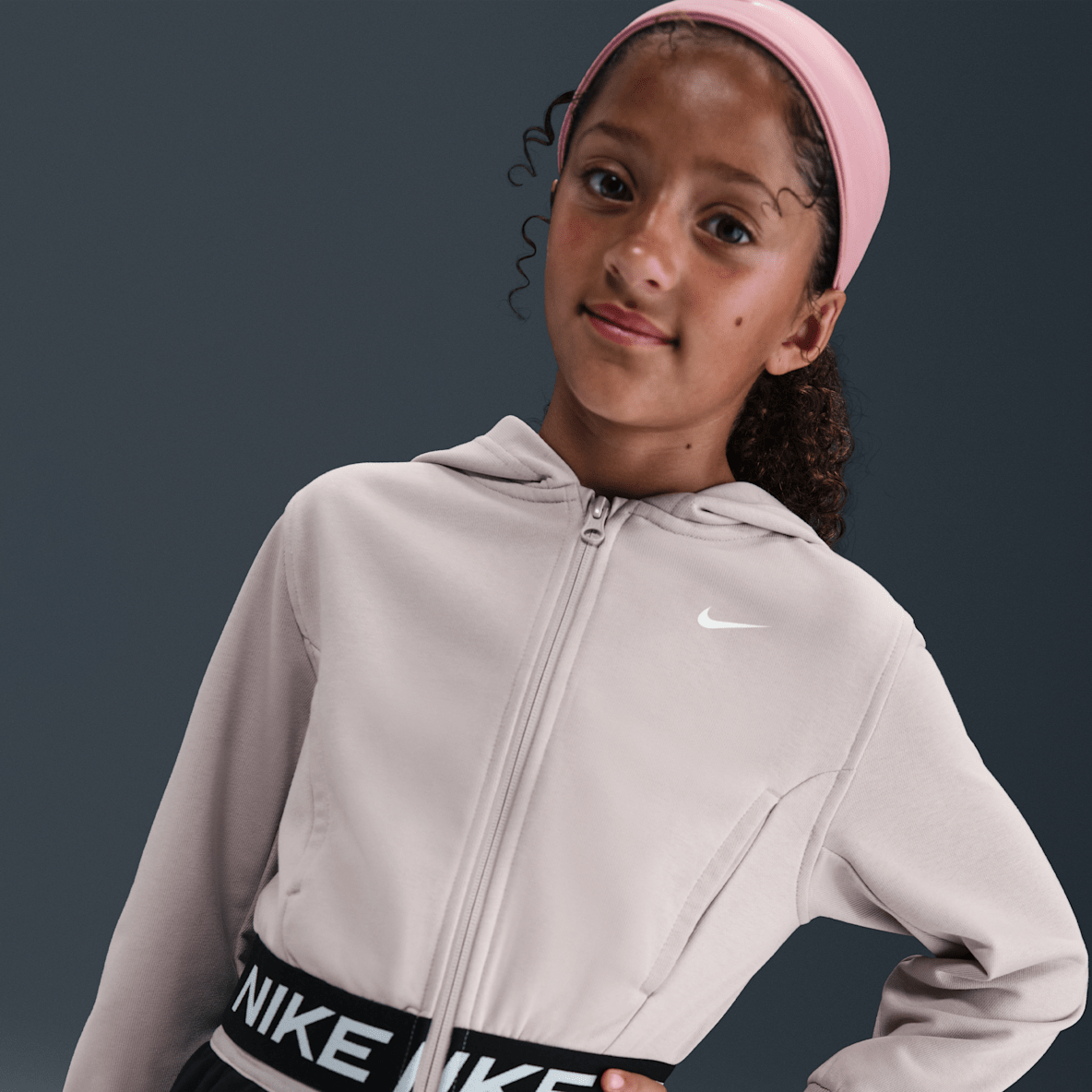 Nike Pro Fleece Nike Pro Fleece Big Kids' (Girls') Dri-FIT Full-Zip Hoodie