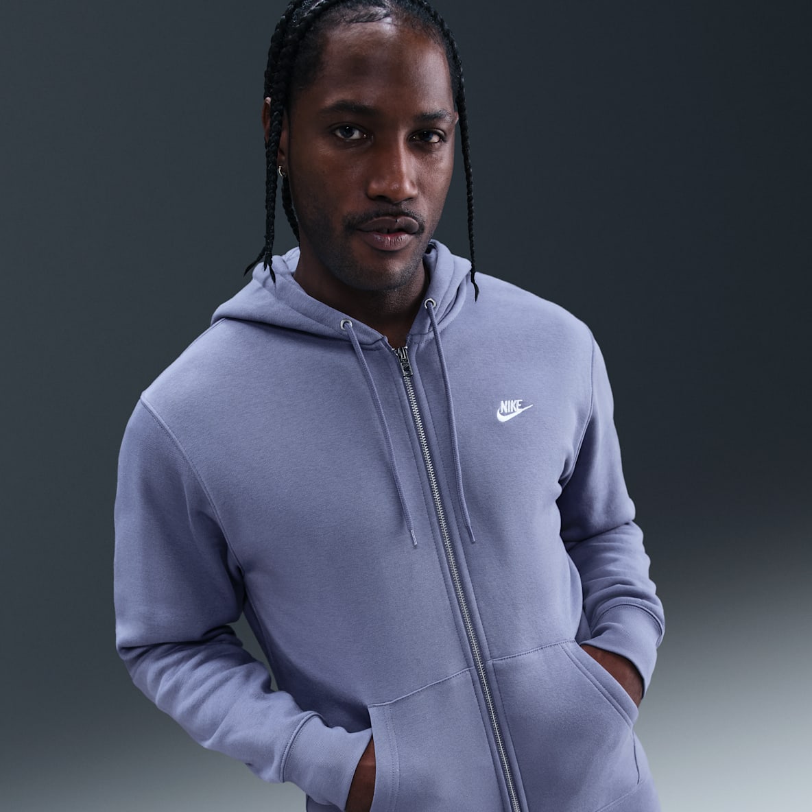 Nike Club Nike Club Fleece-Hoodie mit durchgehendem Reißverschluss (Herren)