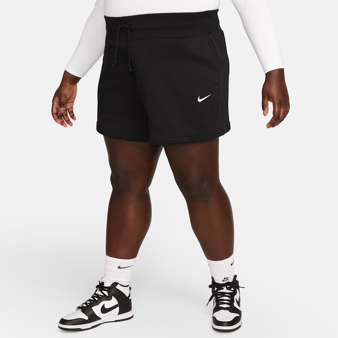 Nike Sportswear Phoenix Fleece Nike Sportswear Phoenix Fleece Yüksek Belli Bol Kesimli Kadın Şortu (Büyük Beden)