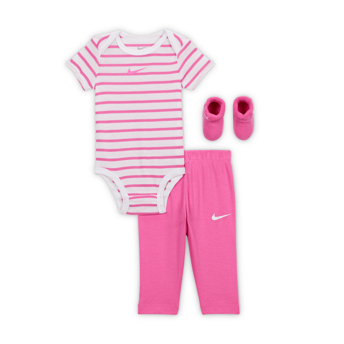 Nike Nike Baby Bodysuit, Pants, and Terry Socks 3-Piece Set