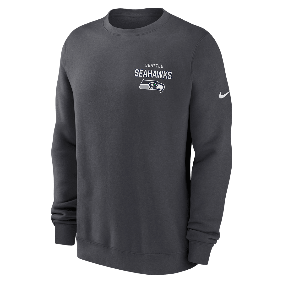 Seattle Seahawks Draw Block Club Seattle Seahawks Draw Block Club Sudadera de cuello redondo sin cierre Nike de la NFL para hombre