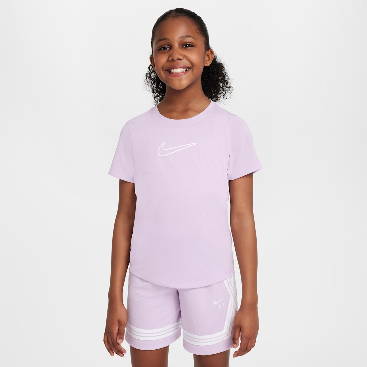 Nike One Fitted Nike One Fitted Big Kids' (Girls') Dri-FIT Short-Sleeve Top