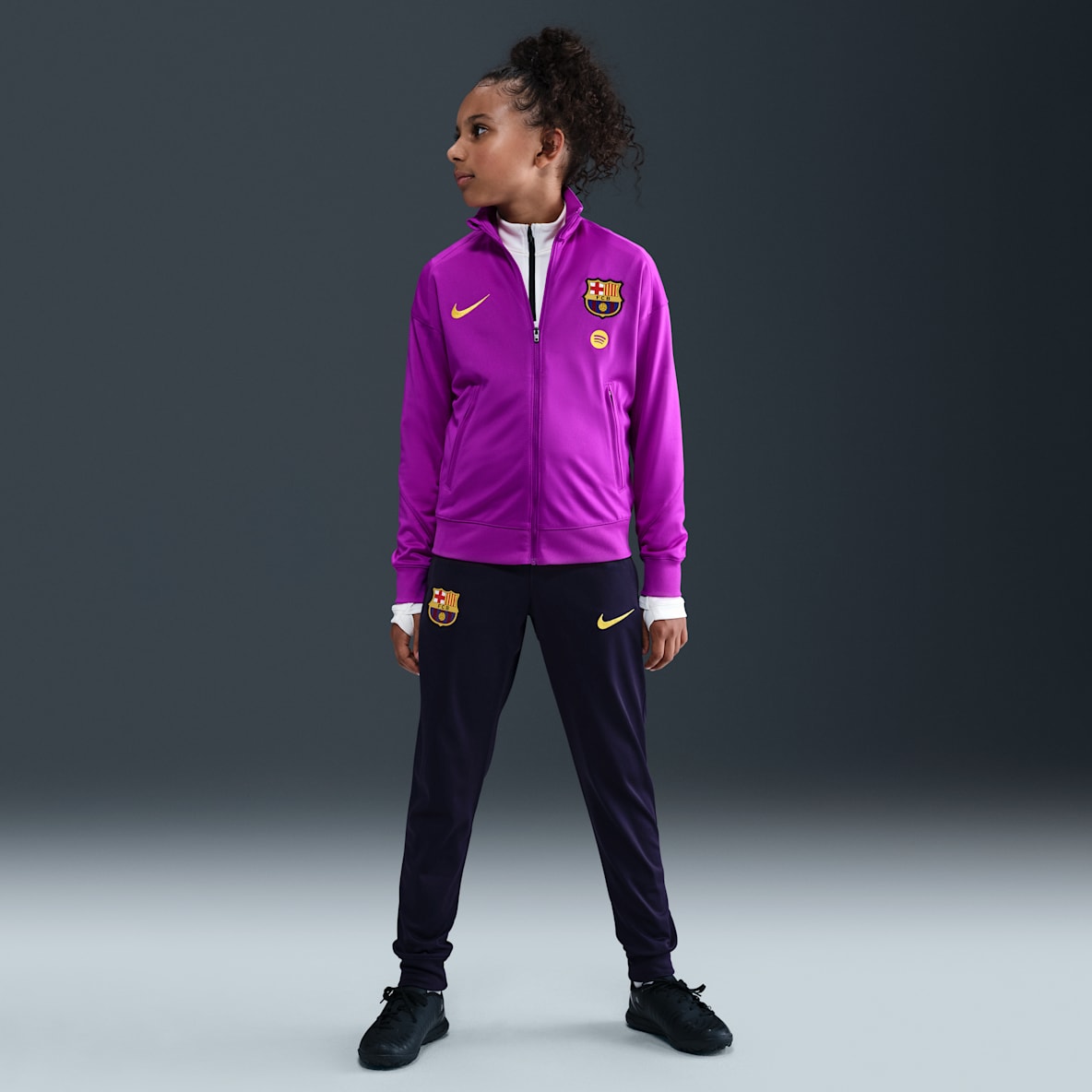 FC Barcelona Strike FC Barcelona Strike Nike Dri-FIT kötött futballtréningruha nagyobb gyerekeknek