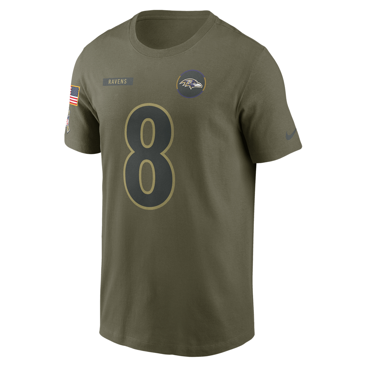 Lamar Jackson Baltimore Ravens Salute to Service Lamar Jackson Baltimore Ravens Salute to Service Playera Nike de la NFL para hombre