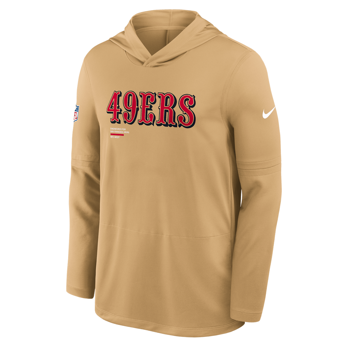 San Francisco 49ers Pure Fury Sideline San Francisco 49ers Pure Fury Sideline Men's Nike Dri-FIT NFL Long-Sleeve Hooded Top
