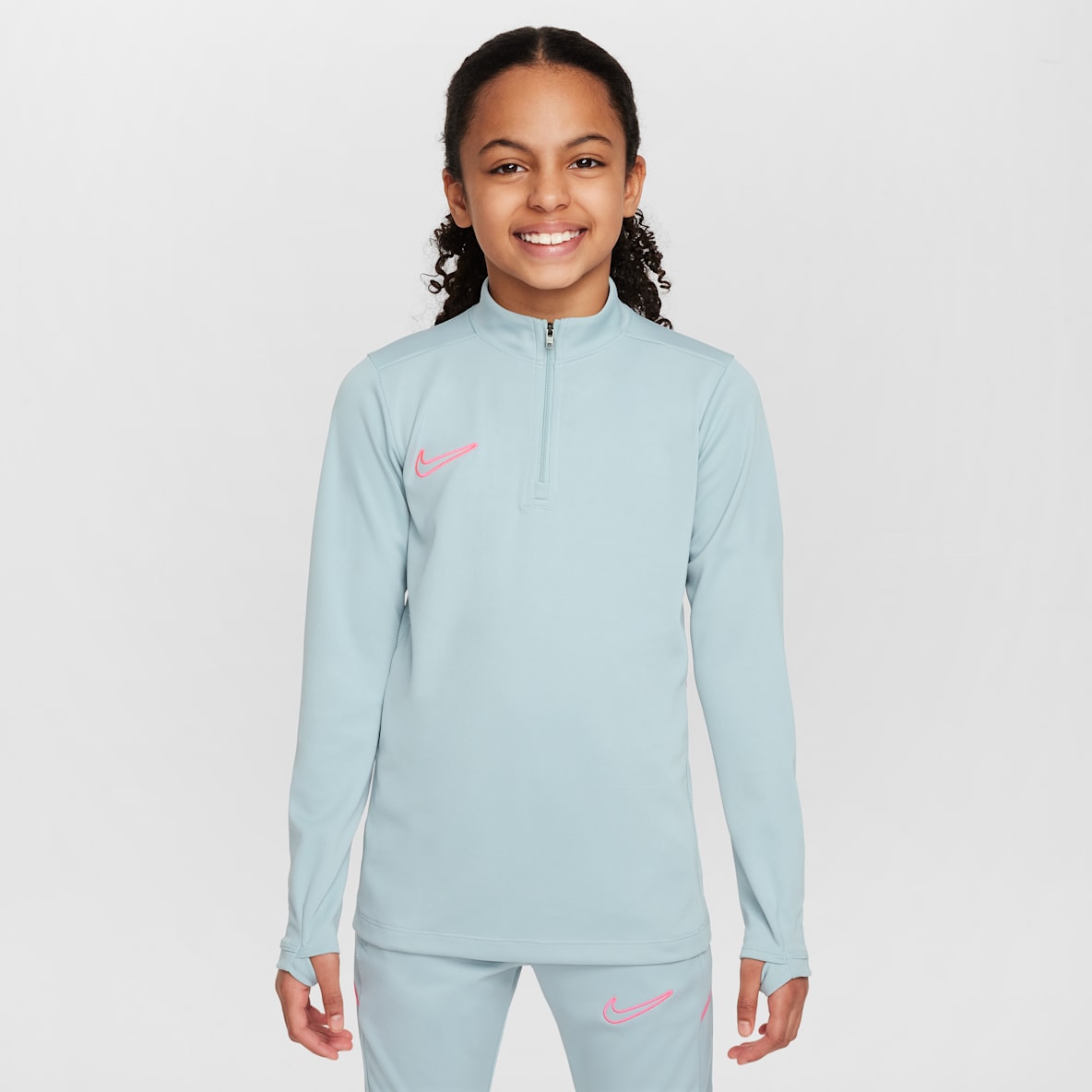 Nike Academy Nike Academy Playera de entrenamiento de fútbol de manga larga Dri-FIT de cierre de 1/4 para niños talla grande