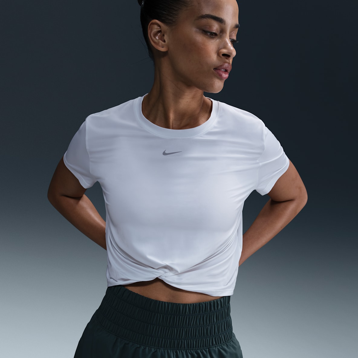 Nike One Classic Twist Nike One Classic Twist Women's Dri-FIT Short-Sleeve Top
