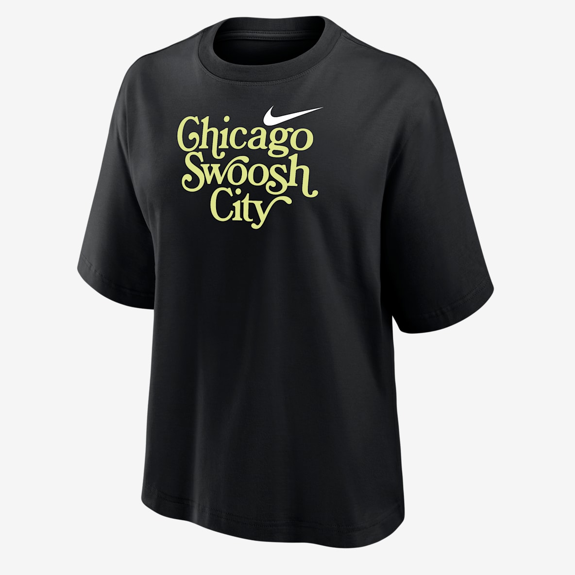 Nike Swoosh Cities Chicago Nike Swoosh Cities Chicago Women's Short-Sleeve Boxy T-Shirt