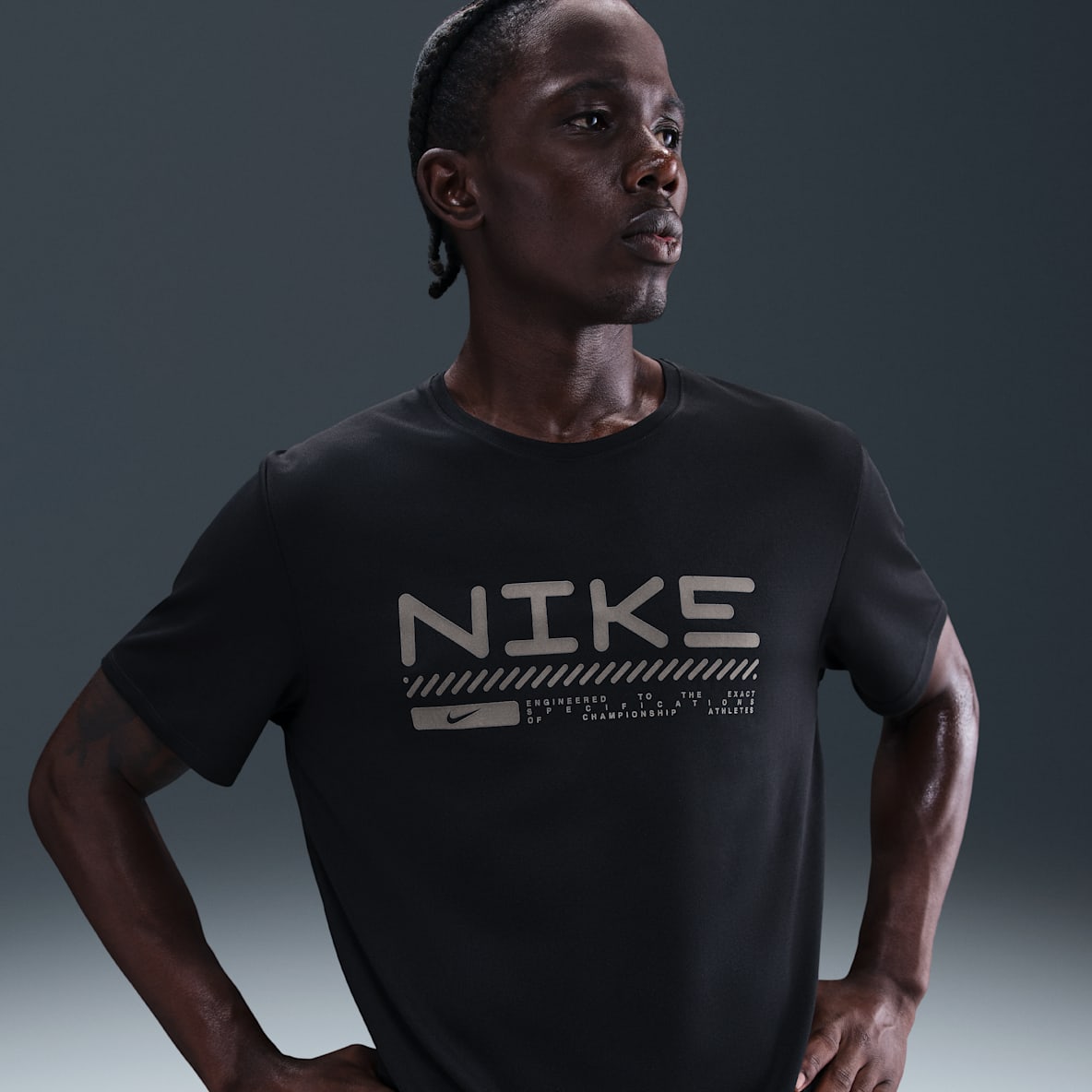 Nike Miler Camisola de running de manga curta preparada para o inverno para homem