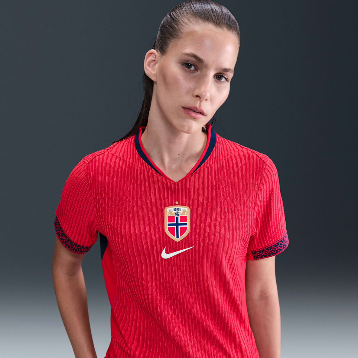 Norway 2025 Match Home (Women's Team) Norway 2025 Match Home (Women's Team) Women's Nike Dri-FIT ADV Football Authentic Shirt