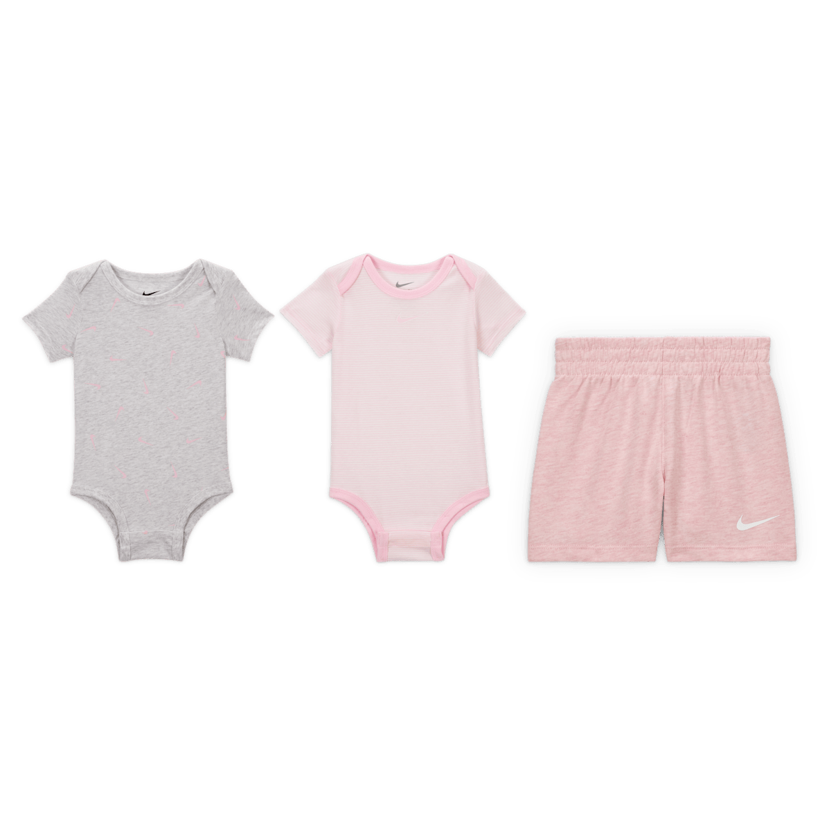 Nike Essentials Nike Essentials Baby (0-9M) 3-Piece Striped Swooshfetti Set