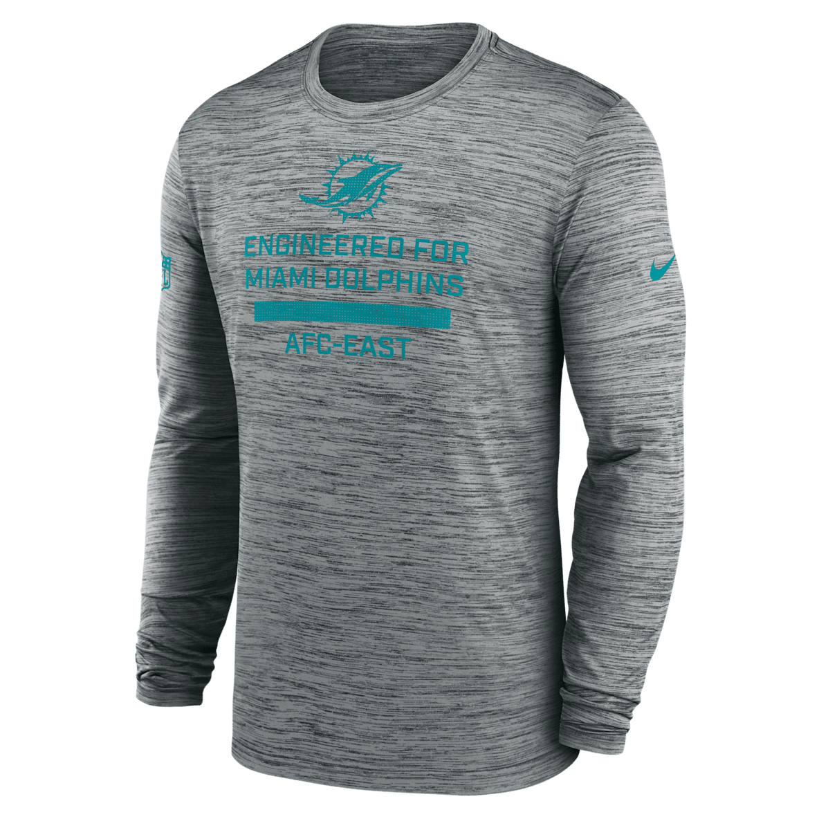 Miami Dolphins Sideline Team Issue Velocity Miami Dolphins Sideline Team Issue Velocity Men's Nike Dri-FIT NFL Long-Sleeve T-Shirt