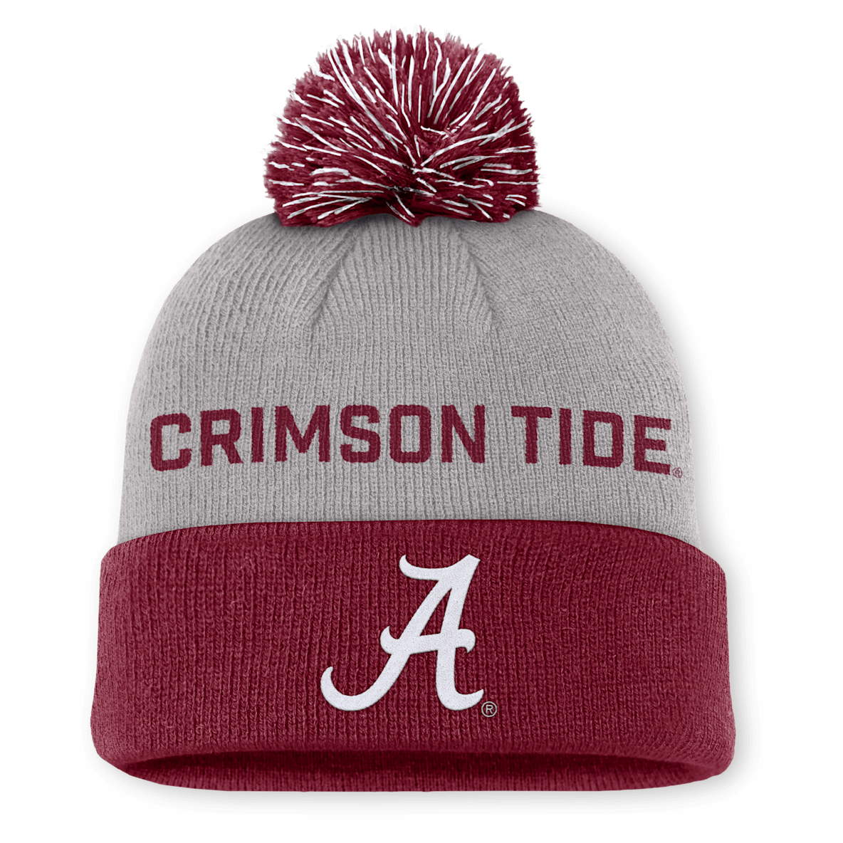 Alabama Primetime Peak Men's Nike College Cuffed Pom Beanie