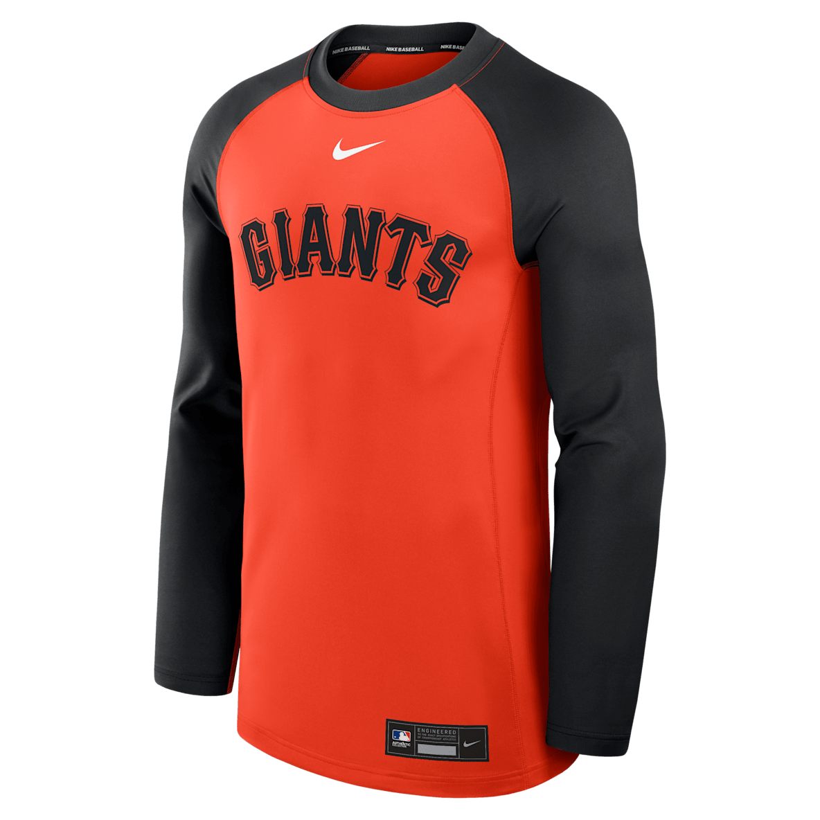San Francisco Giants Authentic Collection Game Time Sudadera de cuello redondo sin cierre Nike Dri-FIT de la MLB para hombre