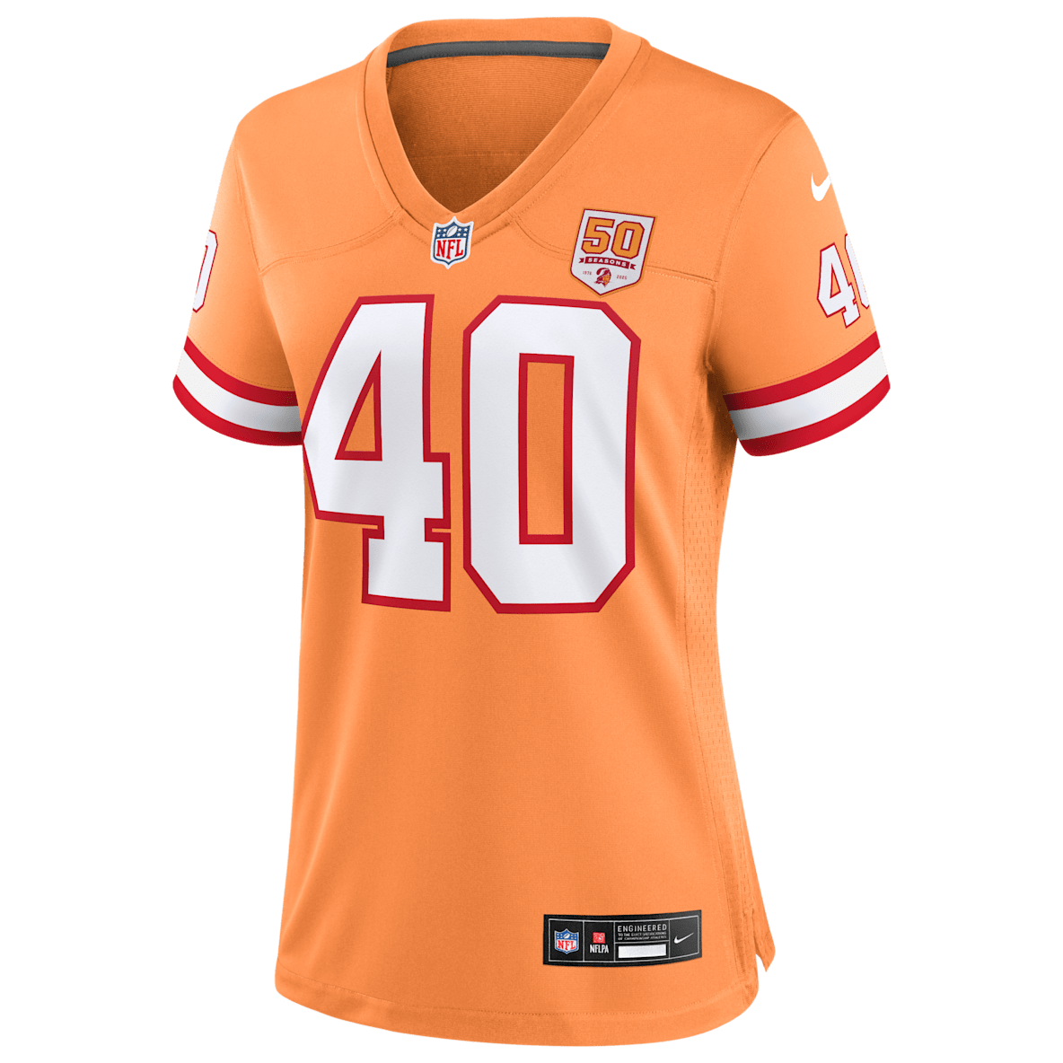 Mike Alstott Tampa Bay Buccaneers 50th Anniversary Mike Alstott Tampa Bay Buccaneers 50th Anniversary Women’s Nike NFL Game Jersey