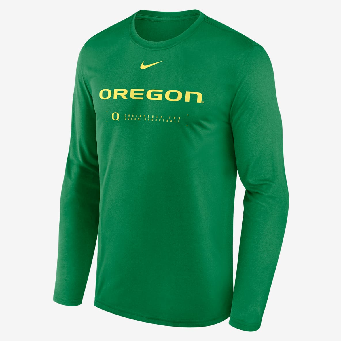 Oregon Courtside Basketball Shootaround Legend Men's Nike Dri-FIT College Long-Sleeve T-Shirt