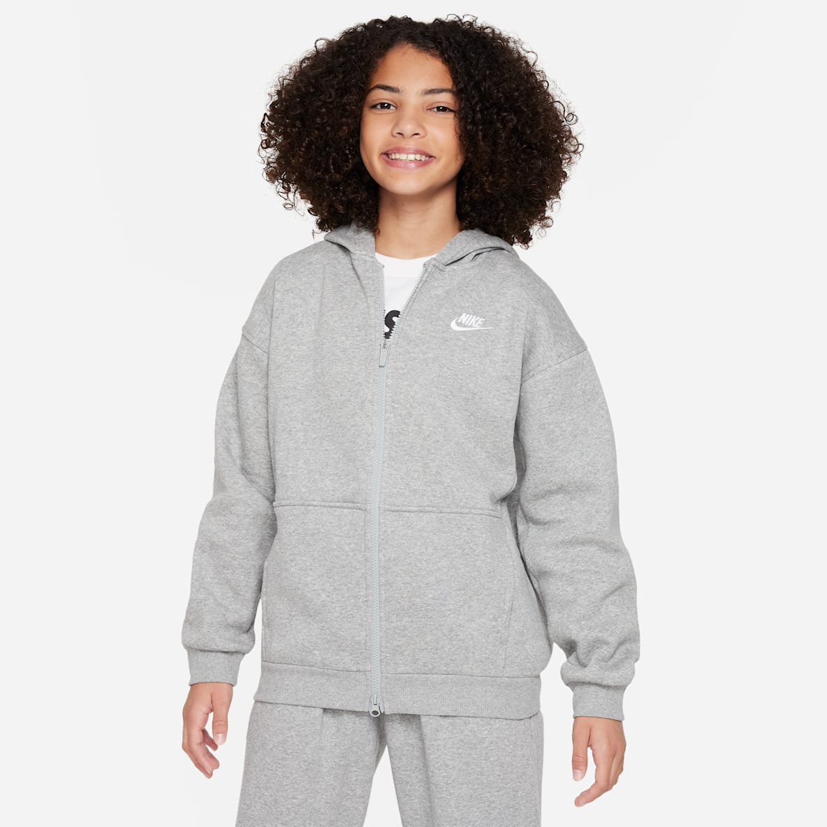 Nike Sportswear Club Fleece Nike Sportswear Club Fleece Big Kids' Oversized Full-Zip Hoodie