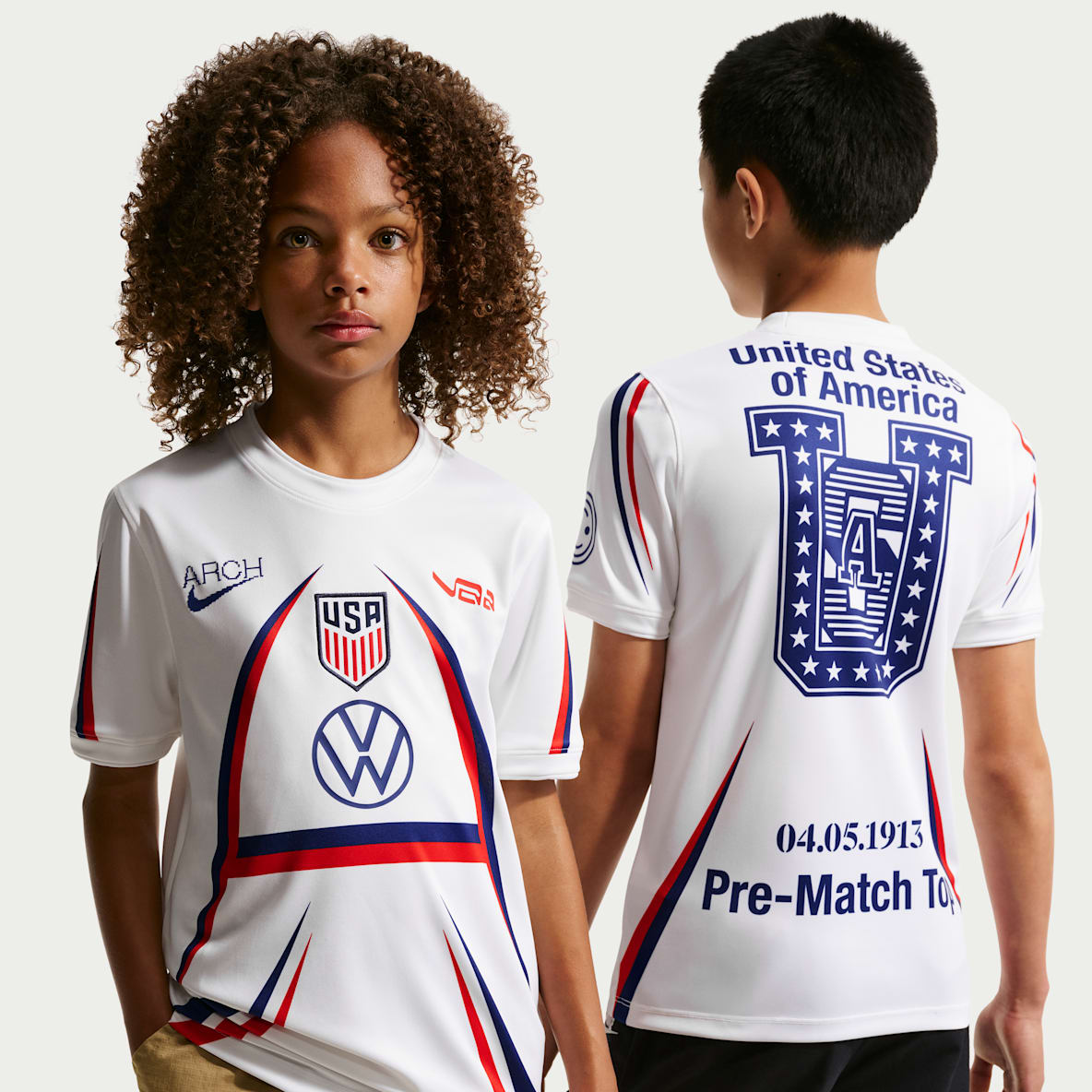 USA x V.A.A. Big Kids' Short-Sleeve Soccer Top