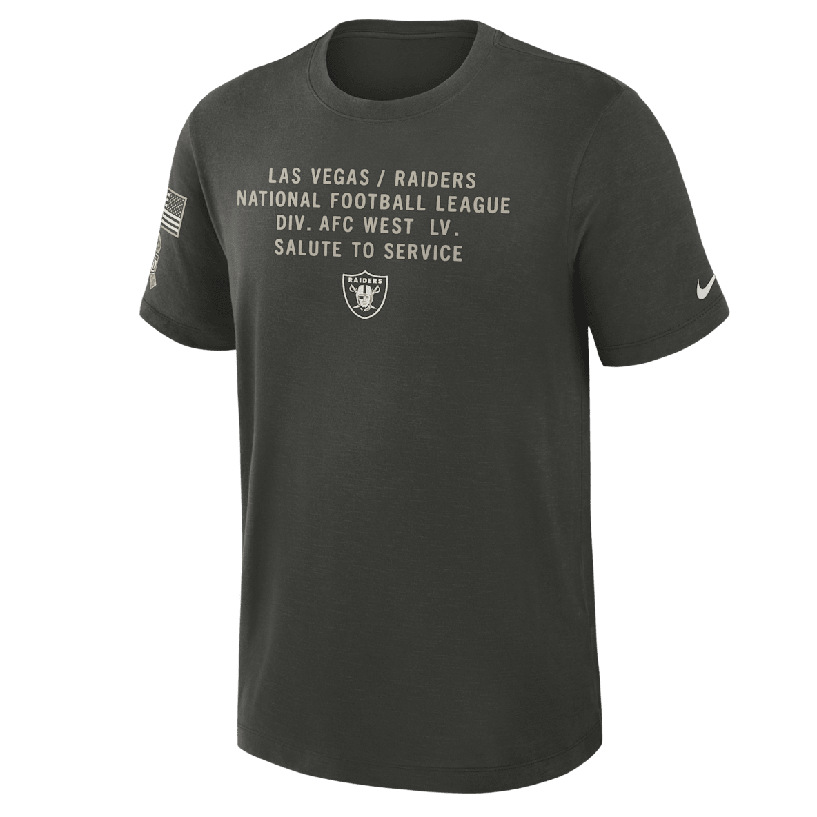 Las Vegas Raiders Salute to Service Slub Las Vegas Raiders Salute to Service Slub Men's Nike Dri-FIT NFL T-Shirt