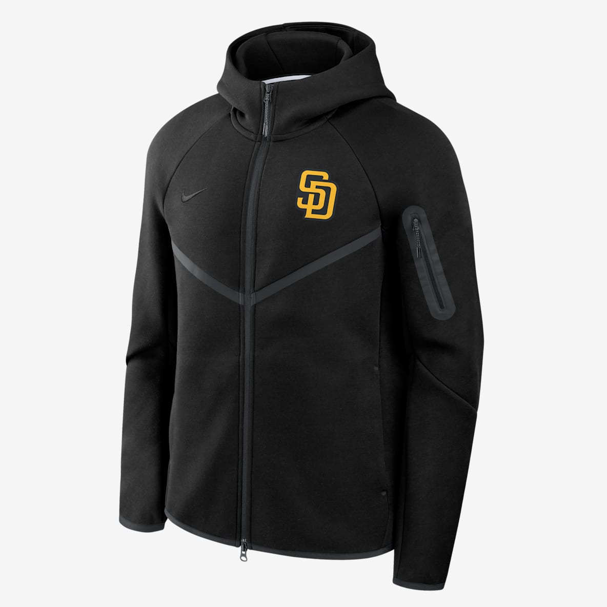San Diego Padres Tech Fleece Windrunner San Diego Padres Tech Fleece Windrunner Men's Nike MLB Full-Zip Hooded Jacket