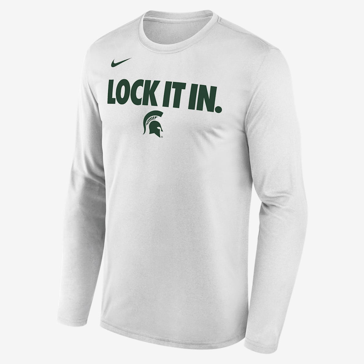 Michigan State 2026 On-Court Bench Men's Nike Dri-FIT College Long-Sleeve T-Shirt