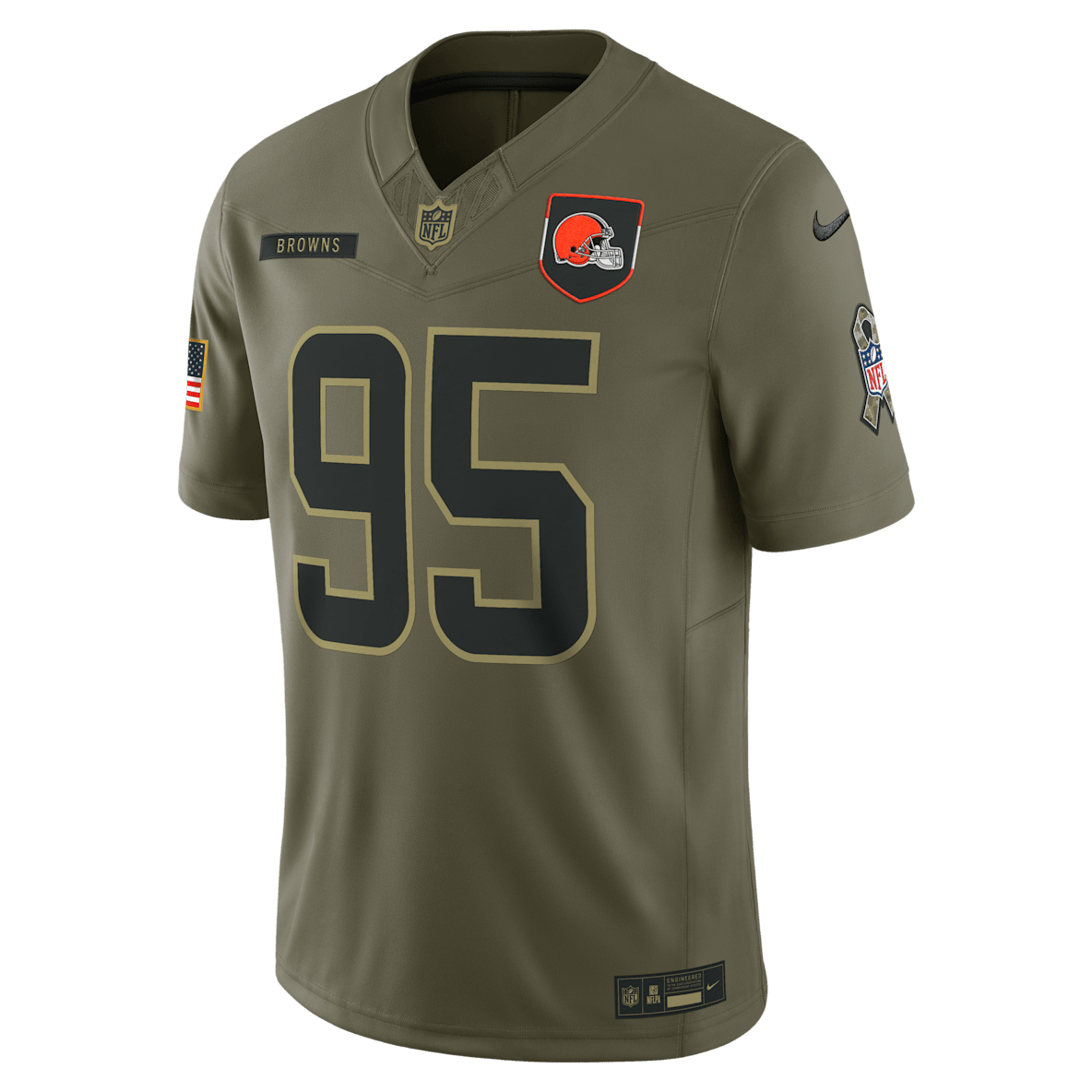 Myles Garrett Cleveland Browns Salute to Service Myles Garrett Cleveland Browns Salute to Service Men's Nike Dri-FIT NFL Limited Jersey
