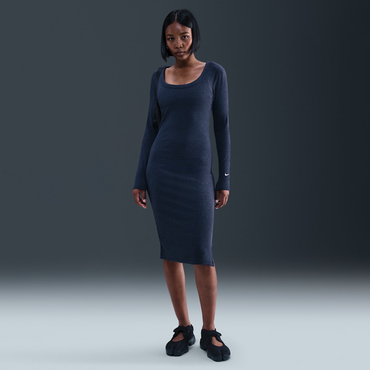 Nike Sportswear Chill Knit Nike Sportswear Chill Knit Women's Tight Long-Sleeve Midi Mini-Rib Dress