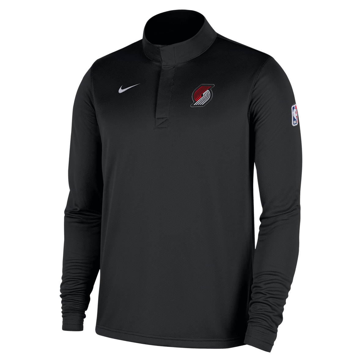 Portland Trail Blazers Portland Trail Blazers Playera de manga larga Nike Dri-FIT de la NBA de cierre de 1/4 para hombre
