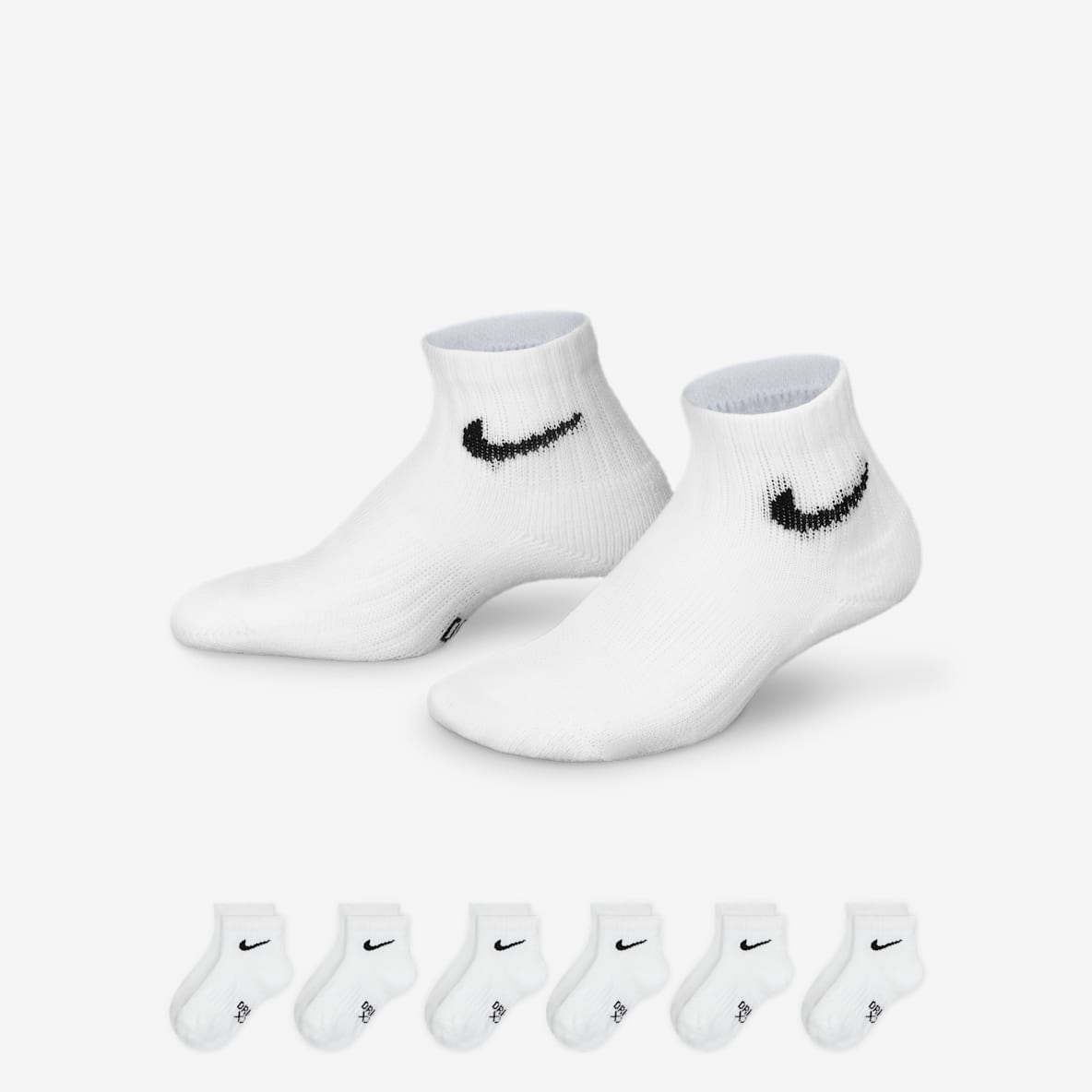 Nike Dri-FIT Performance Basics Calcetines de 1/4 para preescolar (6 pares)